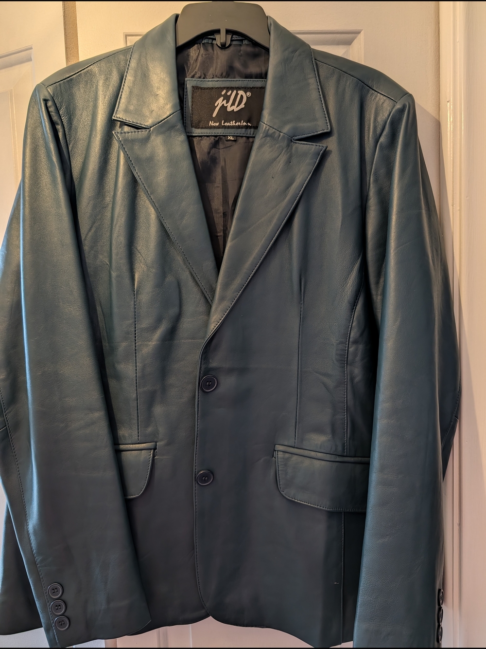 JILD Leather Inn Blue Leather Blazer